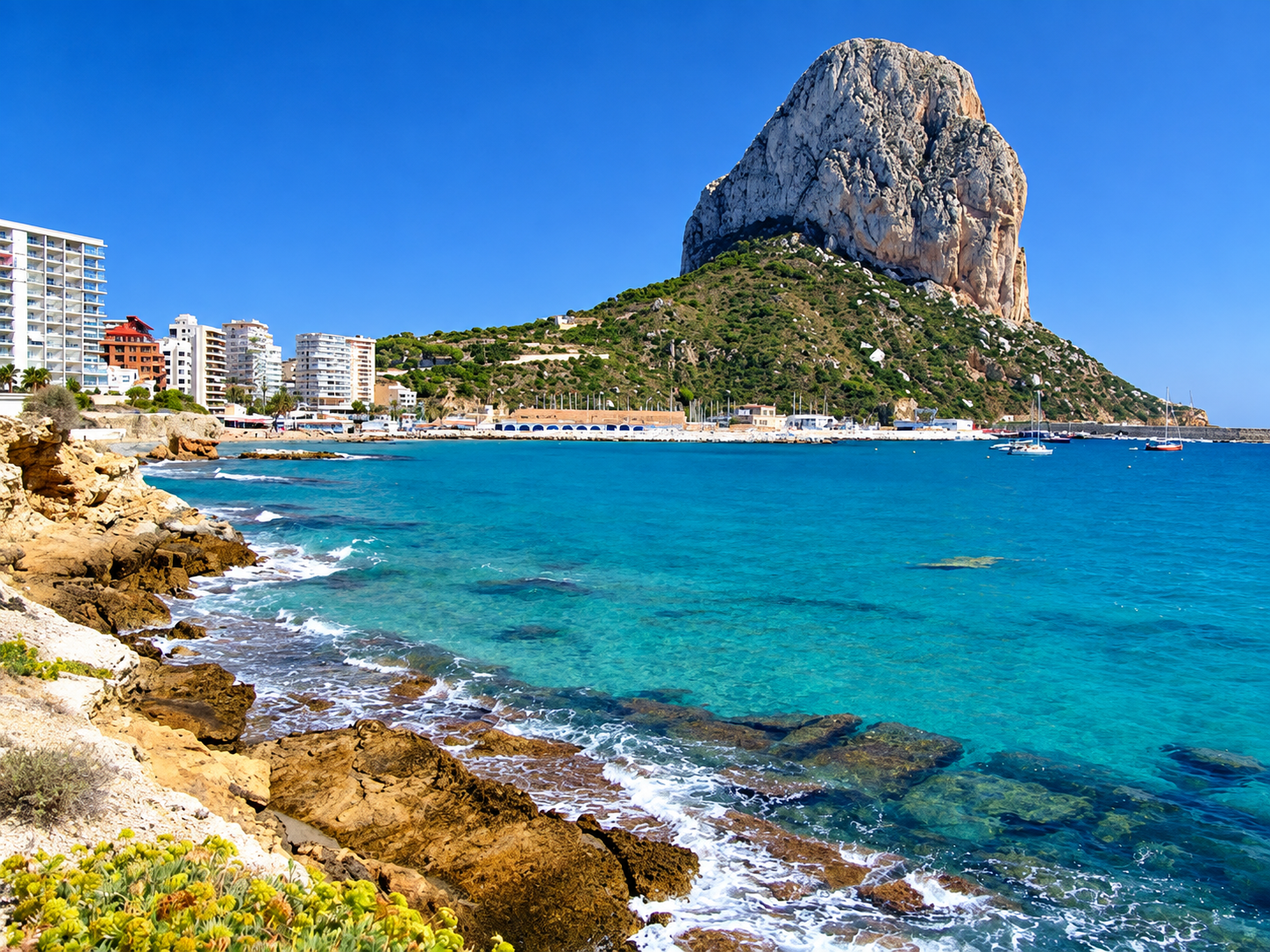 Costa Blanca, Peñón de Ifach y mar Mediterráneo